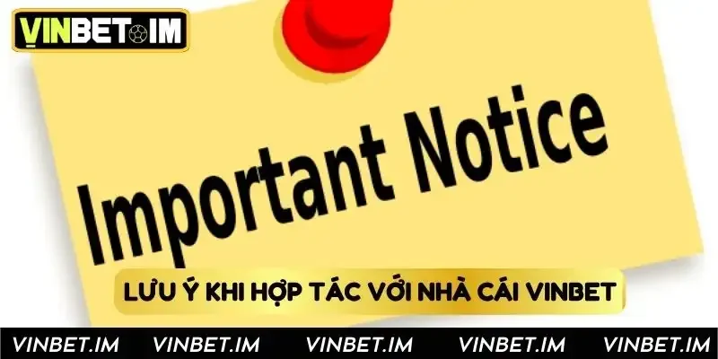 Lưu ý khi hợp tác với nhà cái Vinbet